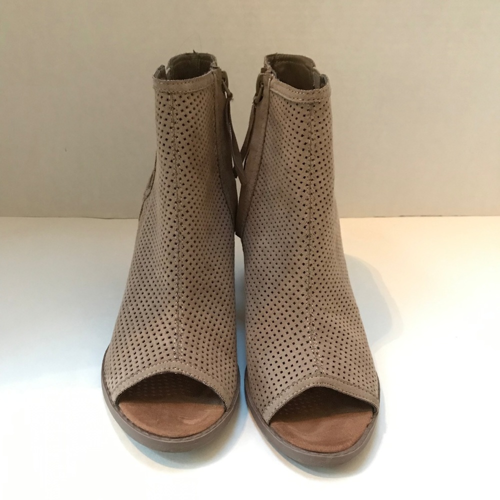 New Attitude Women's Heeled Peep Toe Bootie